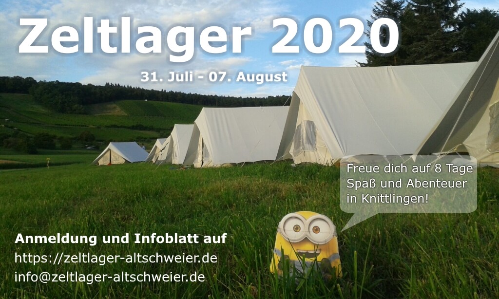 Infos zum Zeltlager 2020